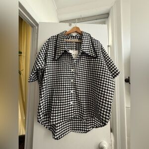Wray checkerboard oversized top